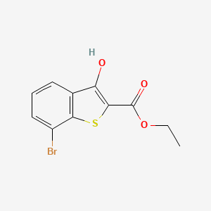 molecular formula C11H9BrO3S B13029575 Ethyl 7-bromo-3-hydroxybenzo[b]thiophene-2-carboxylate 