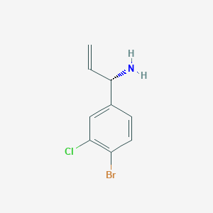 molecular formula C9H9BrClN B13029627 (1S)-1-(4-Bromo-3-chlorophenyl)prop-2-enylamine 