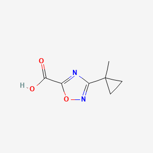 molecular formula C7H8N2O3 B13029634 3-(1-Methylcyclopropyl)-1,2,4-oxadiazole-5-carboxylic acid 