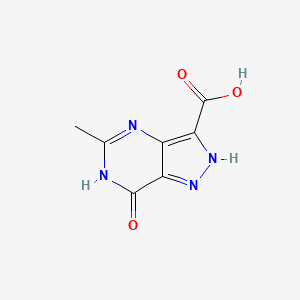 molecular formula C7H6N4O3 B13029659 5-Methyl-7-oxo-1,6-dihydropyrazolo[4,3-d]pyrimidine-3-carboxylic acid 