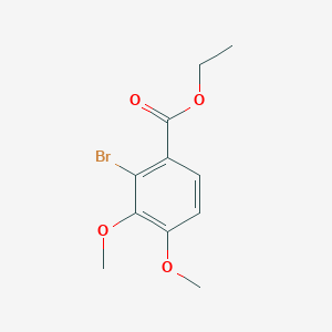 molecular formula C11H13BrO4 B13029706 Ethyl 2-bromo-3,4-dimethoxybenzoate 