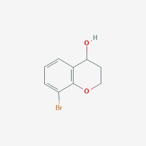 molecular formula C9H9BrO2 B13029721 8-Bromochroman-4-ol 