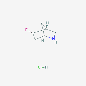 molecular formula C6H11ClFN B13029736 (1R,4S,5S)-5-fluoro-2-azabicyclo[2.2.1]heptane;hydrochloride 