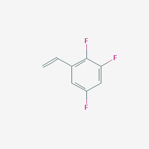 molecular formula C8H5F3 B13029747 1,2,5-Trifluoro-3-vinylbenzene 