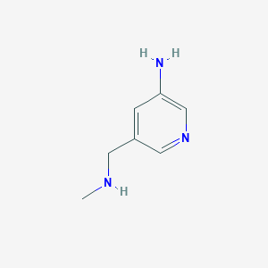 molecular formula C7H11N3 B13029753 5-((Methylamino)methyl)pyridin-3-amine 