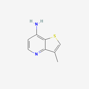 molecular formula C8H8N2S B13029824 3-Methylthieno[3,2-b]pyridin-7-amine 