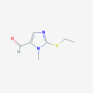 molecular formula C7H10N2OS B1302984 2-(Ethylsulfanyl)-1-methyl-1H-imidazole-5-carbaldehyde CAS No. 191411-48-0