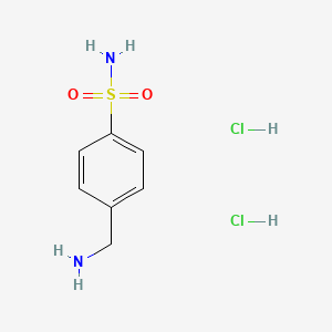 molecular formula C7H12Cl2N2O2S B13029852 4-(Aminomethyl)benzenesulfonamide dihydrochloride 