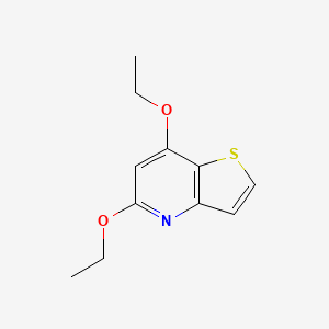 molecular formula C11H13NO2S B13029867 5,7-Diethoxythieno[3,2-b]pyridine 