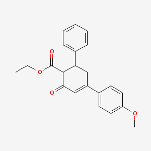 molecular formula C22H22O4 B1302992 Ethyl 4-(4-methoxyphenyl)-2-oxo-6-phenyl-3-cyclohexene-1-carboxylate CAS No. 25960-25-2
