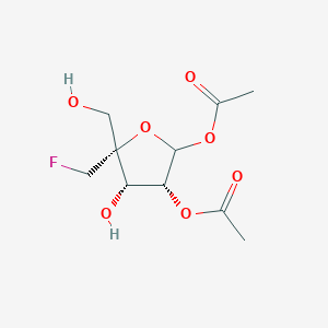 (3R,4S,5R)-3-(acetyloxy)-5-(fluoromethyl)-4-hydroxy-5-(hydroxymethyl)oxolan-2-yl acetate