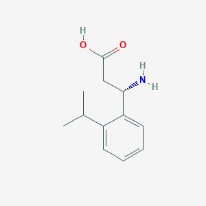 molecular formula C12H17NO2 B13029948 (3S)-3-Amino-3-[2-(propan-2-YL)phenyl]propanoic acid 