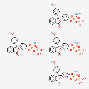 molecular formula C80H52Na4O40P8-8 B13029972 Tetrasodium;[[4-[1-(4-hydroxyphenyl)-3-oxo-2-benzofuran-1-yl]phenoxy]-oxidophosphoryl] phosphate 