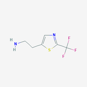 molecular formula C6H7F3N2S B13029998 2-[2-(Trifluoromethyl)-1,3-thiazol-5-YL]ethanamine 