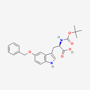 molecular formula C23H26N2O5 B13030008 Boc-5-benzyloxy-d-tryptophan 