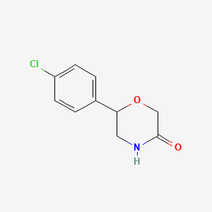 molecular formula C10H10ClNO2 B1303002 6-(4-Chlorophenyl)morpholin-3-one CAS No. 5196-95-2