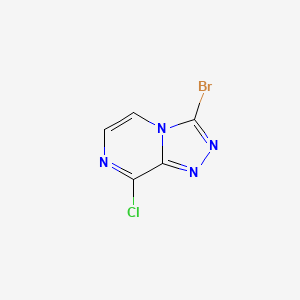 molecular formula C5H2BrClN4 B13030022 3-Bromo-8-chloro-[1,2,4]triazolo[4,3-a]pyrazine 