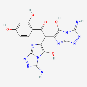 6,6'-(2-(2,4-Dihydroxyphenyl)-2-oxoethane-1,1-diyl)bis(3-amino-5H-imidazo[2,1-c][1,2,4]triazol-5-one)