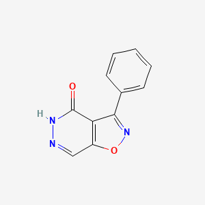 molecular formula C11H7N3O2 B13030058 3-Phenylisoxazolo[4,5-D]pyridazin-4(5H)-one 