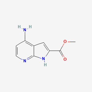 molecular formula C9H9N3O2 B13030077 methyl 4-amino-1H-pyrrolo[2,3-b]pyridine-2-carboxylate 