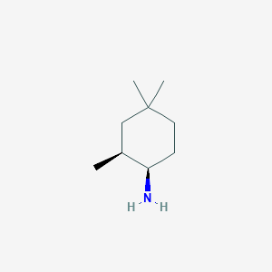 molecular formula C9H19N B13030094 rel-(1R,2S)-2,4,4-trimethylcyclohexan-1-amine 