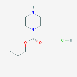 molecular formula C9H19ClN2O2 B13030097 2-Methylpropyl piperazine-1-carboxylate hydrochloride 