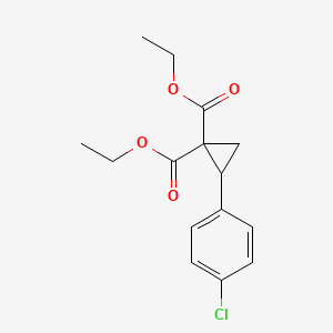 molecular formula C15H17ClO4 B1303010 2-(4-氯苯基)环丙烷-1,1-二甲酸二乙酯 CAS No. 74444-83-0