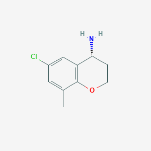 molecular formula C10H12ClNO B13030117 (R)-6-Chloro-8-methylchroman-4-amine 