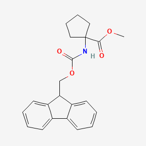 molecular formula C22H23NO4 B13030124 Methyl 1-{[(9H-fluoren-9-ylmethoxy)carbonyl]amino}cyclopentane-1-carboxylate 