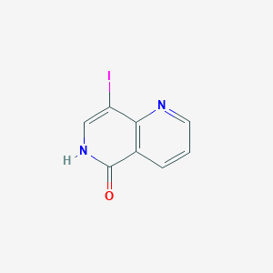 molecular formula C8H5IN2O B13030132 8-iodo-1,6-naphthyridin-5(6H)-one 