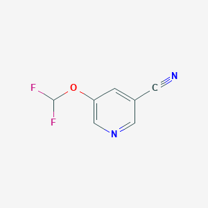 molecular formula C7H4F2N2O B13030137 5-(Difluoromethoxy)nicotinonitrile 