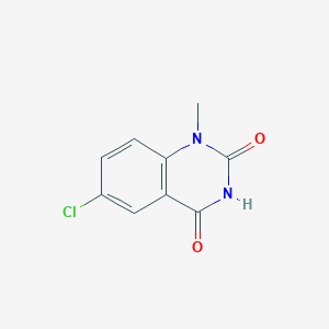 molecular formula C9H7ClN2O2 B13030199 6-chloro-1-methylquinazoline-2,4(1H,3H)-dione CAS No. 10320-59-9