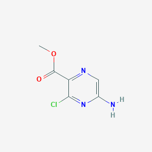 molecular formula C6H6ClN3O2 B13030205 Methyl 5-amino-3-chloropyrazine-2-carboxylate 