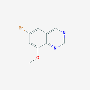 molecular formula C9H7BrN2O B13030233 6-Bromo-8-methoxyquinazoline 