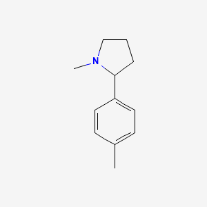 molecular formula C12H17N B13030242 1-Methyl-2-(4-methylphenyl)pyrrolidine CAS No. 91562-63-9