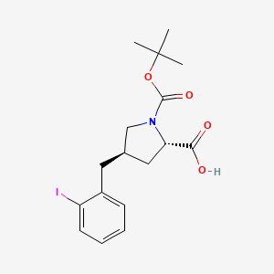 molecular formula C17H22INO4 B1303025 (2S,4R)-1-(叔丁氧羰基)-4-(2-碘苄基)吡咯烷-2-羧酸 CAS No. 959573-29-6