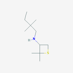 molecular formula C11H23NS B13030251 N-(2,2-Dimethylbutyl)-2,2-dimethylthietan-3-amine 