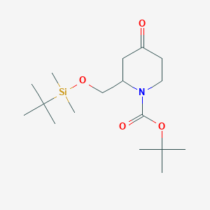 Tert-butyl 2-[[tert-butyl(dimethyl)silyl]oxymethyl]-4-oxopiperidine-1-carboxylate