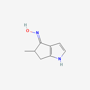 (E)-5-Methyl-5,6-dihydrocyclopenta[B]pyrrol-4(1H)-oneoxime