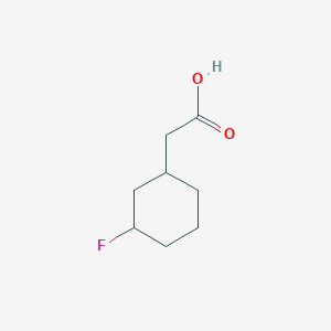 molecular formula C8H13FO2 B13030293 2-(3-Fluorocyclohexyl)acetic acid 