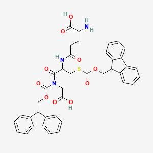 molecular formula C40H37N3O10S B13030308 H-DL-gGlu-DL-Cys(Fmoc)-N(Fmoc)Gly-OH 