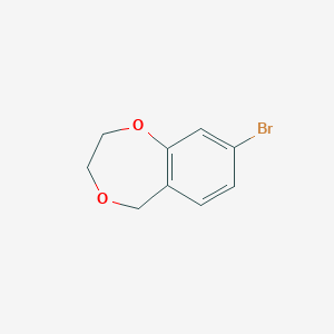 molecular formula C9H9BrO2 B13030319 8-Bromo-2,3-dihydro-5H-benzo[E][1,4]dioxepine 