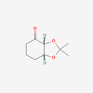 molecular formula C9H14O3 B13030320 (3aR,7aR)-2,2-dimethyl-hexahydro-2H-1,3-benzodioxol-4-one 