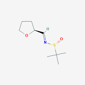 (S)-2-Methyl-N-((E)-(tetrahydrofuran-2-YL)methylene)propane-2-sulfinamide