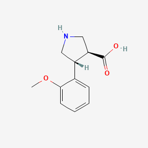 molecular formula C12H15NO3 B1303035 (3S,4R)-4-(2-methoxyphenyl)pyrrolidine-3-carboxylic acid CAS No. 1049978-81-5