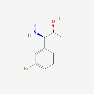 molecular formula C9H12BrNO B13030359 (1R,2R)-1-Amino-1-(3-bromophenyl)propan-2-OL 