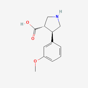 molecular formula C12H15NO3 B1303036 (3S,4R)-4-(3-methoxyphenyl)pyrrolidine-3-carboxylic acid CAS No. 937692-64-3