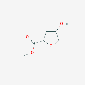 molecular formula C6H10O4 B13030368 Methyl 4-hydroxytetrahydrofuran-2-carboxylate 