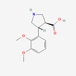 molecular formula C13H17NO4 B1303037 (3S,4R)-4-(2,3-dimethoxyphenyl)pyrrolidine-3-carboxylic acid CAS No. 1049980-06-4