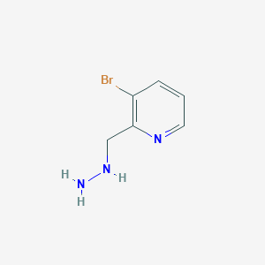 molecular formula C6H8BrN3 B13030379 3-Bromo-2-(hydrazinylmethyl)pyridine 